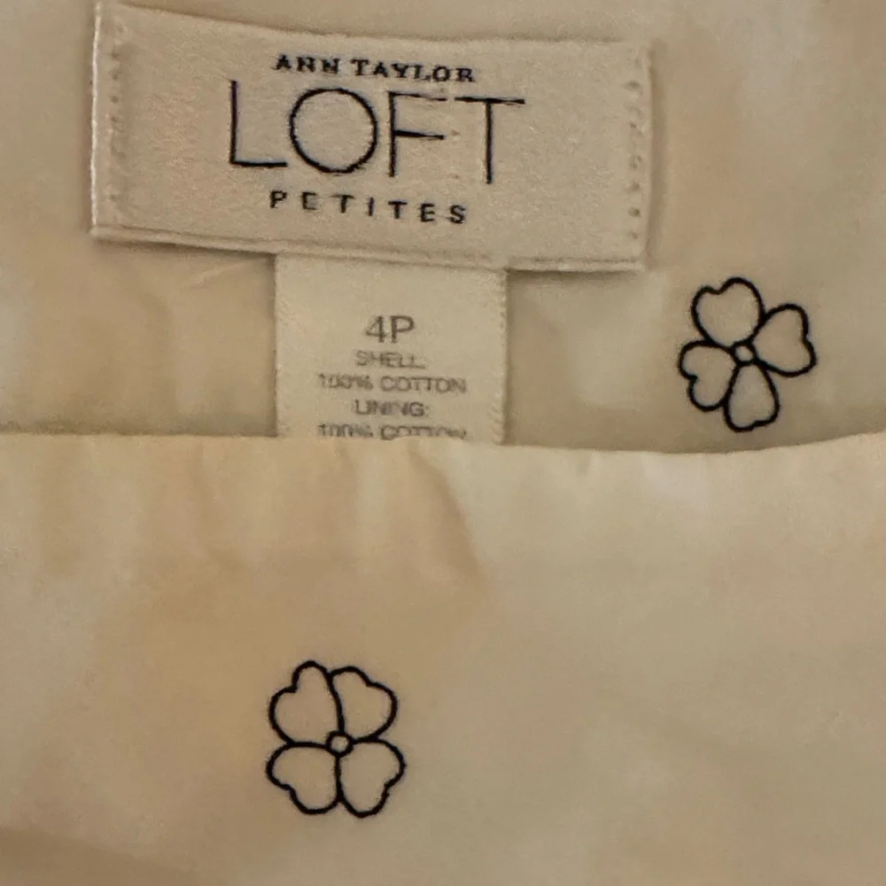 Ann Taylor Pen Drawing Floral Skirt - Picture 2 of 6